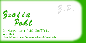 zsofia pohl business card